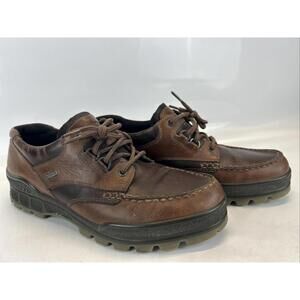 ECCO Men's Size 10 44 Track 25 Low Gore-Tex Leather Boots Shoes Brown